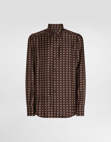 Dolce & Gabbana Printed silk twill martini shirt Print G5MM4TIS1ZH