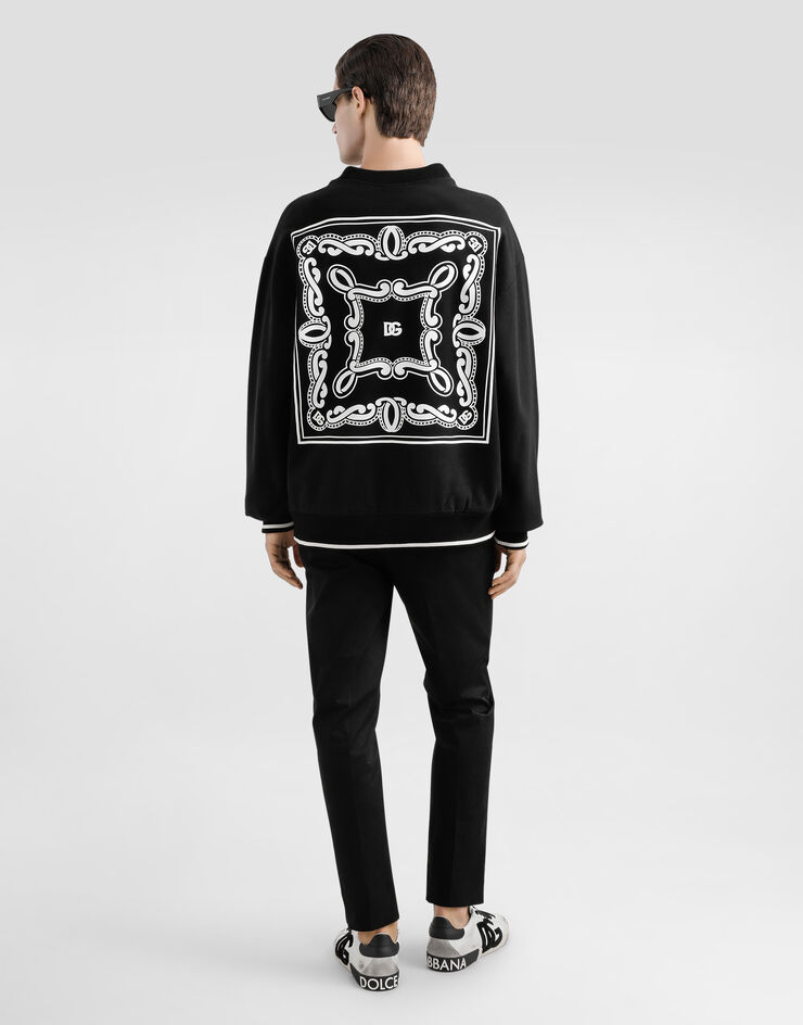 Dolce & Gabbana Cotton sweatshirt with logo Black G9AHSTG7N8L