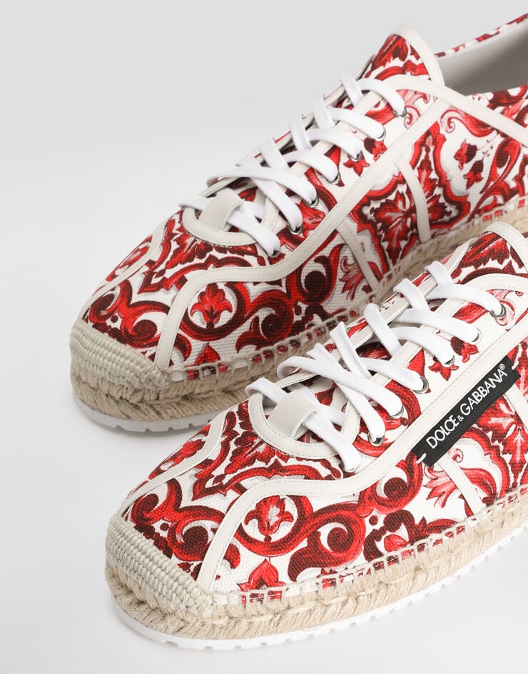 Dolce & Gabbana 草编鞋 帆布 马约利卡印花 Multicolor A10914A0638
