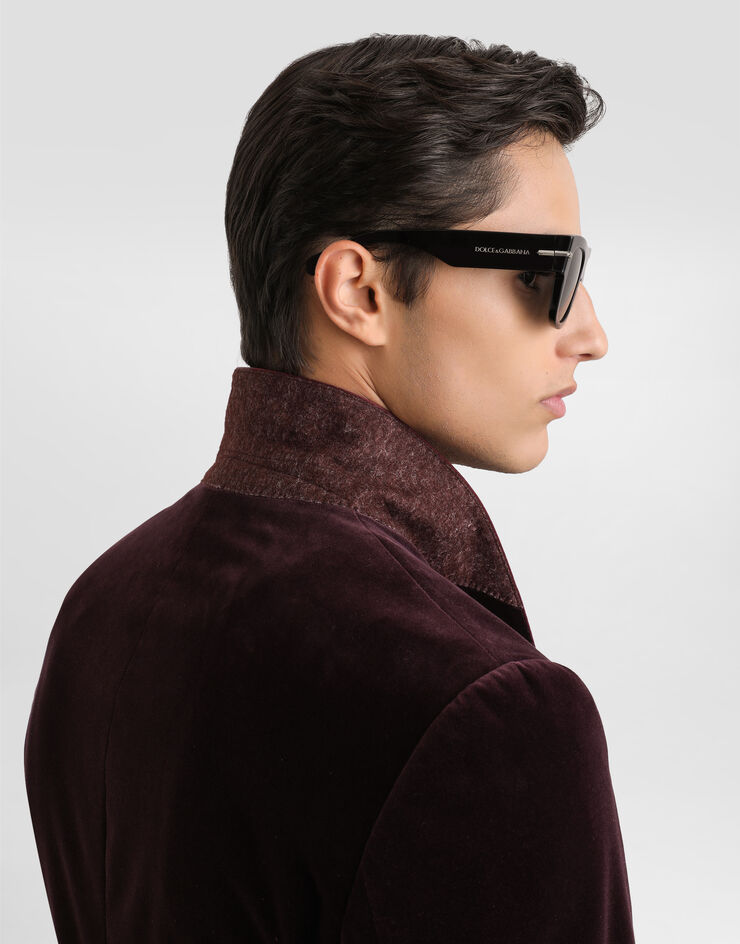 Dolce & Gabbana Single-breasted sicilia light smooth velvet jacket Dolce & Gabbana Single-breasted sicilia light smooth velvet jacket Purple G2VQ8ZFUVG7
