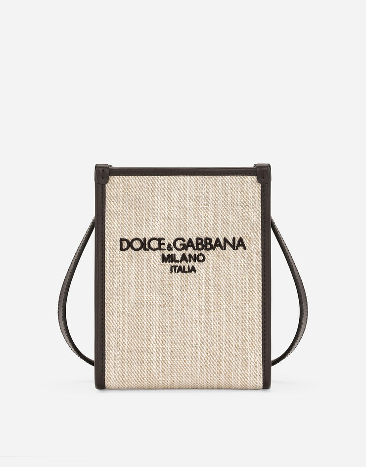 Dolce & Gabbana Kleiner Shopper aus Canvas Beige BM3025AN233