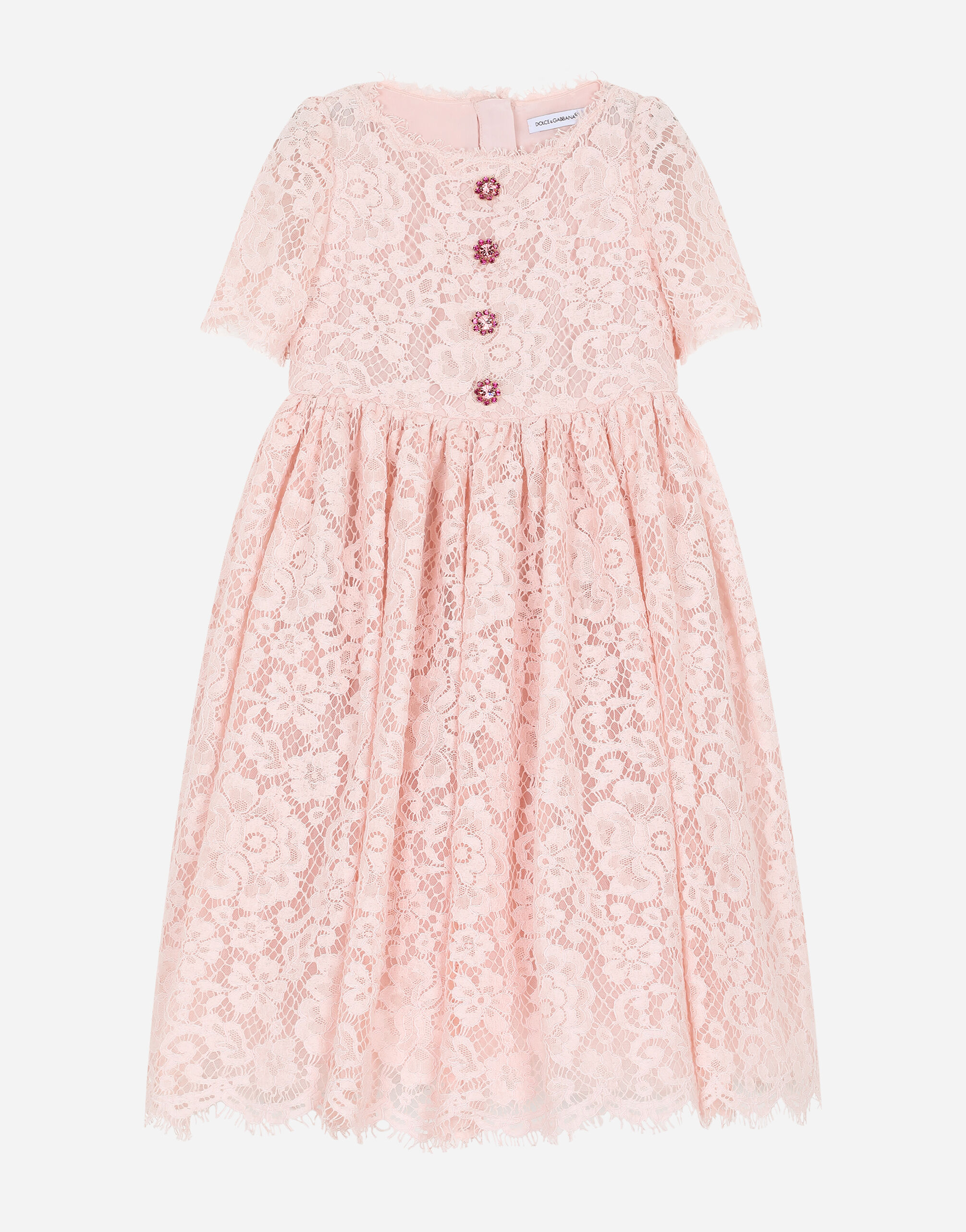 Dolce gabbana on sale pink lace dress