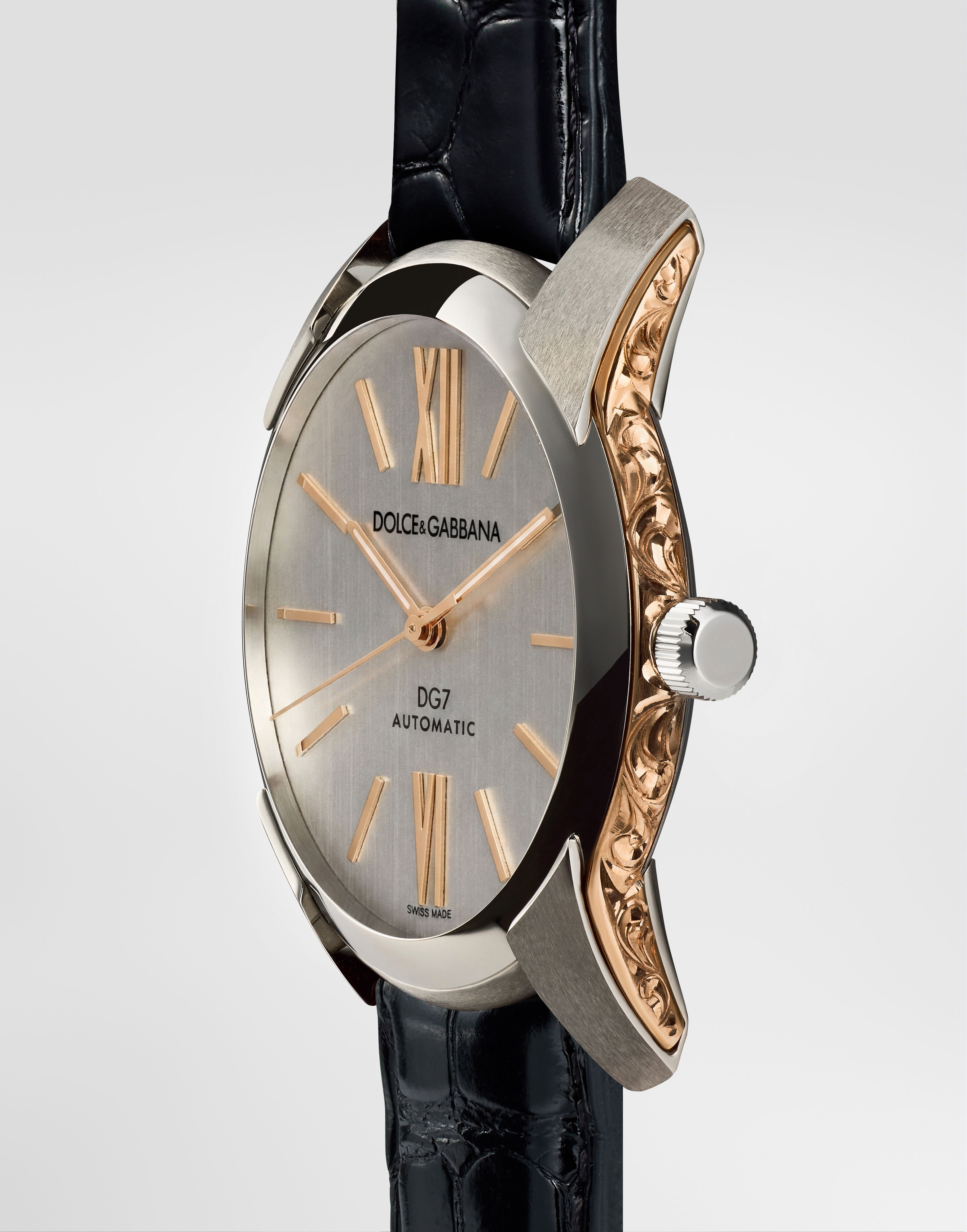 DG7 Gattopardo watch in Silver/Black for Men | Dolce&Gabbana® US