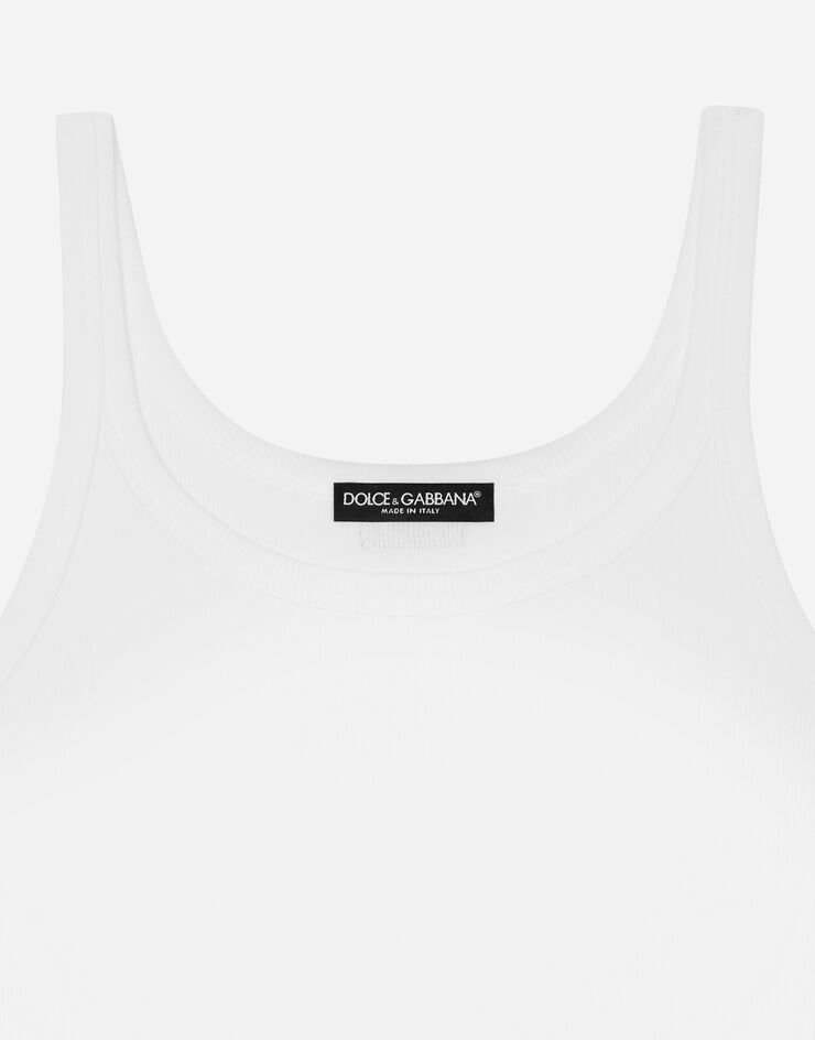 Dolce & Gabbana タンクトップ リブコットン ホワイト F8U09TFU7AV