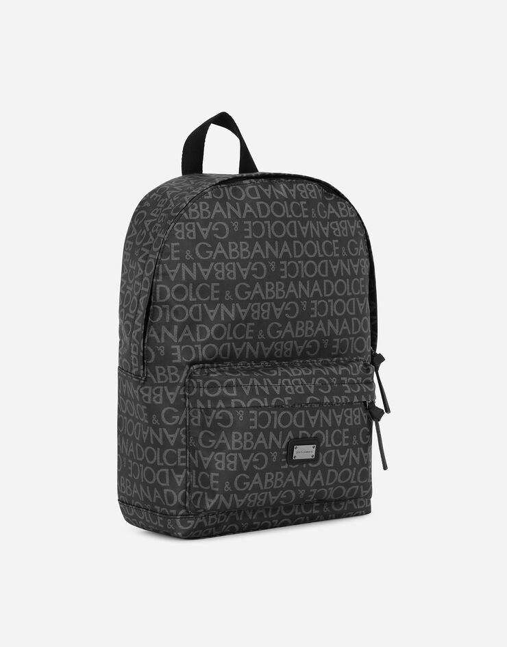 Dolce&Gabbana Rucksack aus beschichtetem Jacquard Mehrfarbig EM0034AJ705