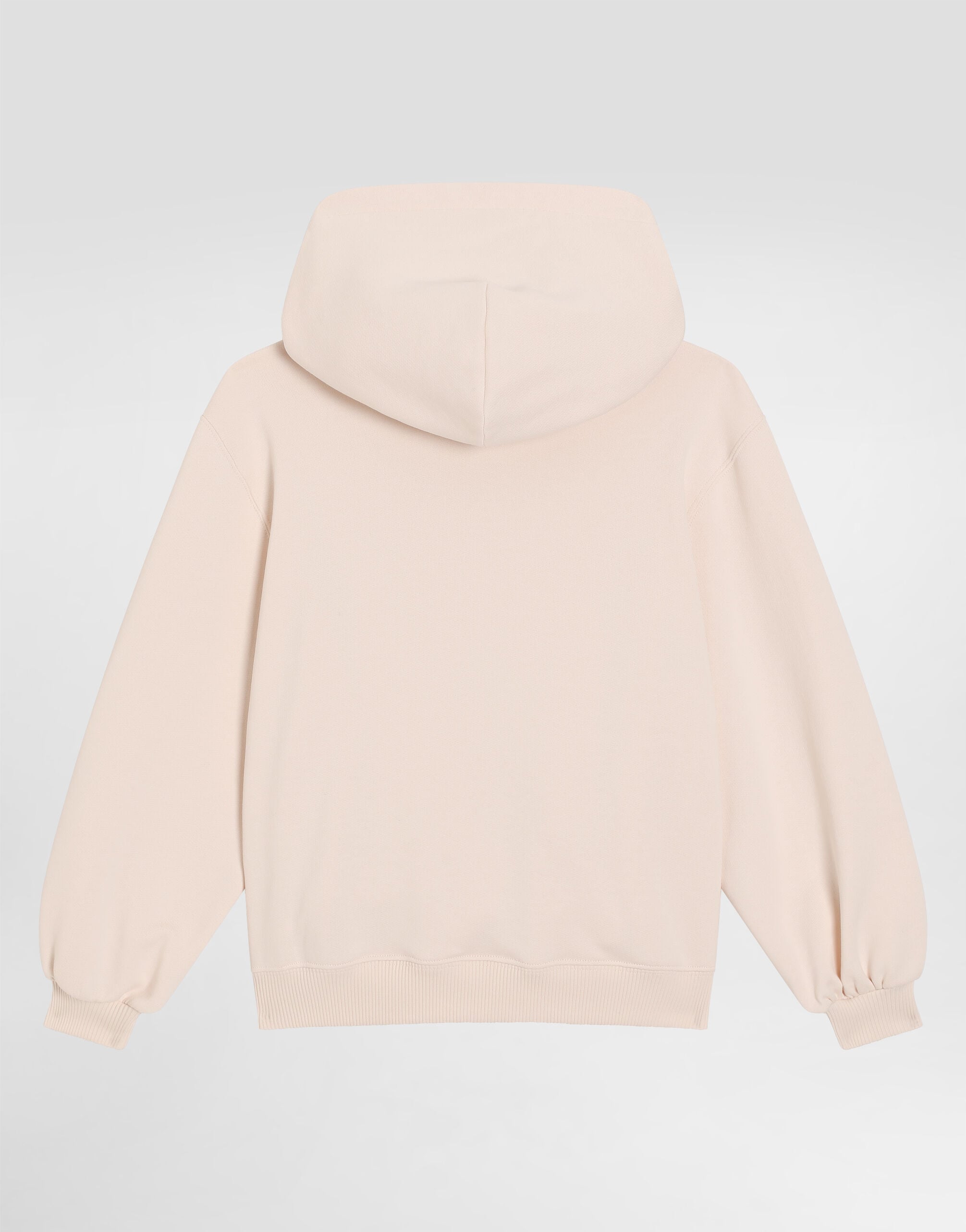 Fleece hoodie with DG sequin patch in Pink for Girls | Dolce&Gabbana®