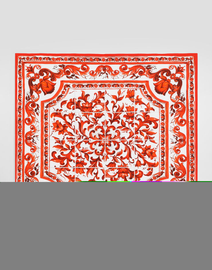 Dolce & Gabbana Decke aus baumwolle mit majolika-print Dolce & Gabbana Decke aus baumwolle mit majolika-print Multicolor LNJAI9G7P4S