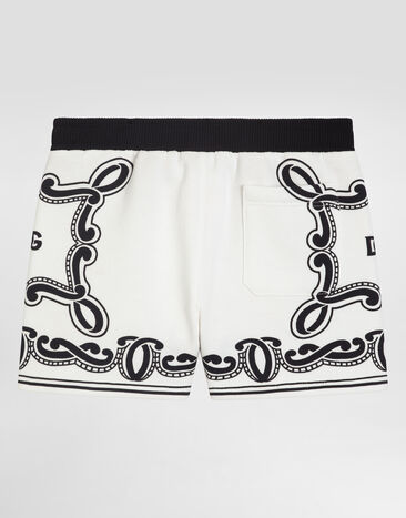 Dolce & Gabbana Piqué shorts with bandanna print Print L1JQU8II7FQ