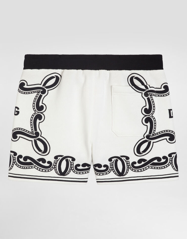 Dolce & Gabbana Piqué shorts with bandanna print Print L1JQU8II7FQ