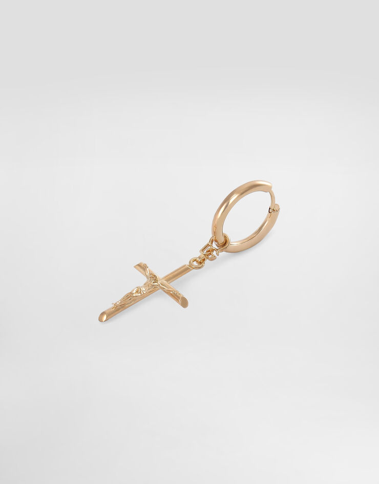 Dolce & Gabbana Pendiente a presión con cruz «DNA» Gold WEQ1D1W1111