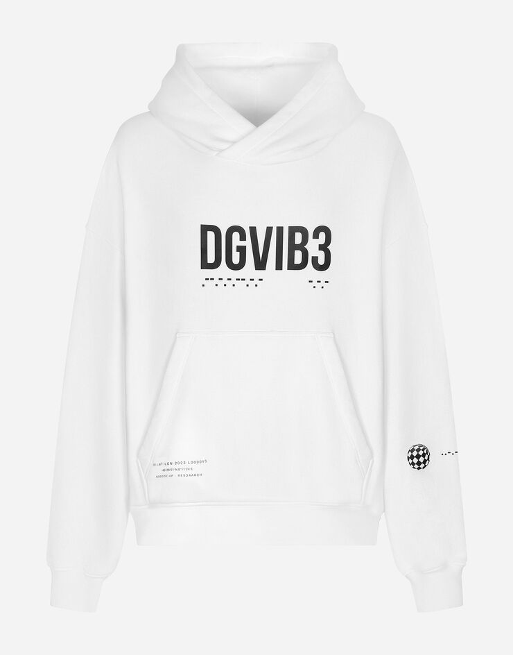 Dolce & Gabbana スウェットパーカ ジャージー DGVIB3プリント ホワイト G9AKPTG7K3G