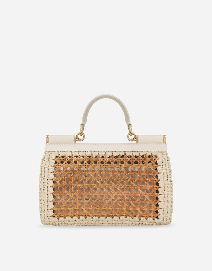 Dolce & Gabbana Bolso de mano Sicily alargado Beige BB7652AV888