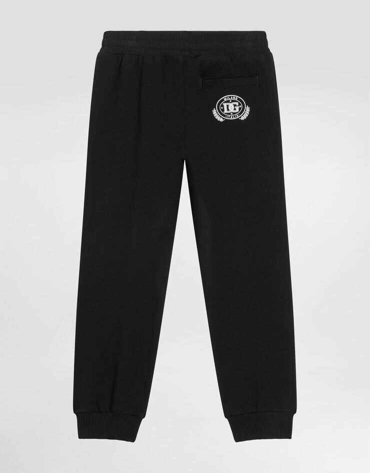 Dolce & Gabbana Jogginghose aus Jersey mit DG-Logo Schwarz L4JPT0G7N4O