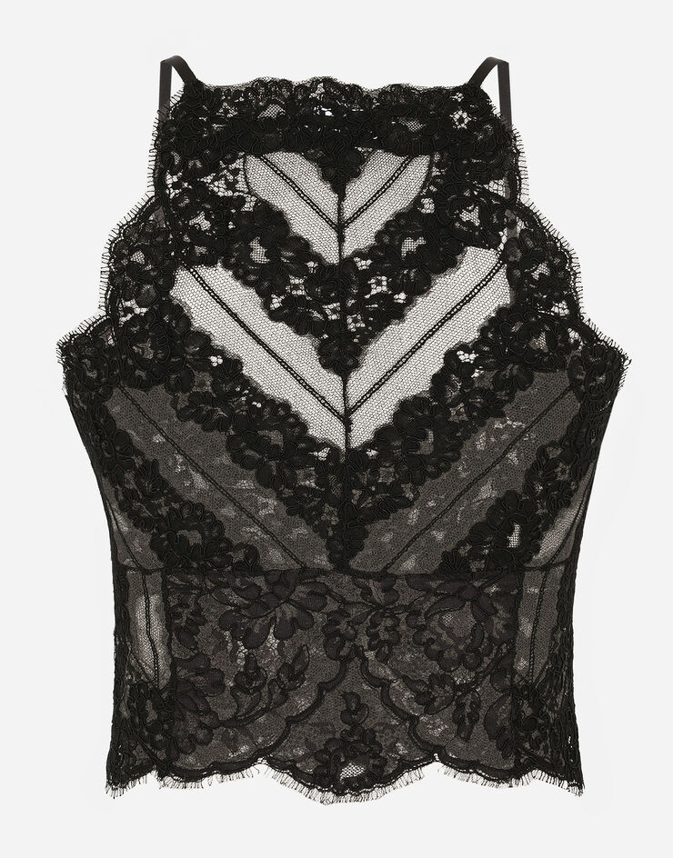 Dolce & Gabbana Топ-бралетт из кружева черный O7C91TONL27