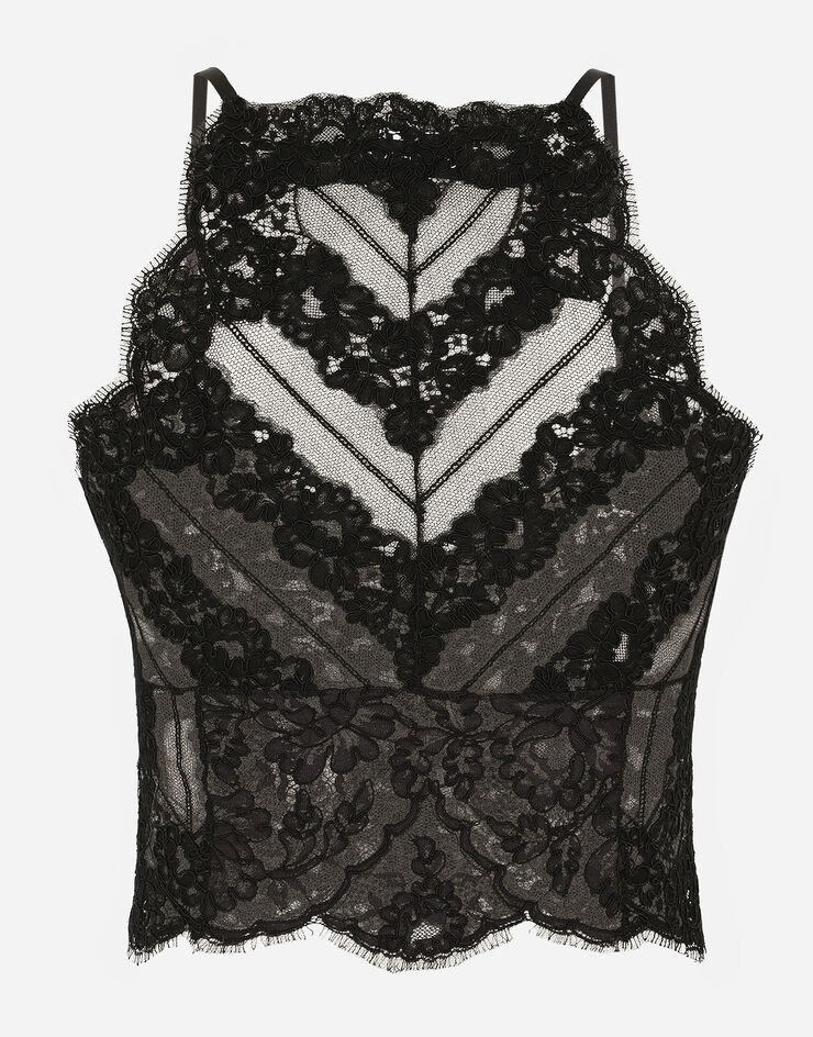 Dolce & Gabbana Lace bralette top Black O7C91TONL27