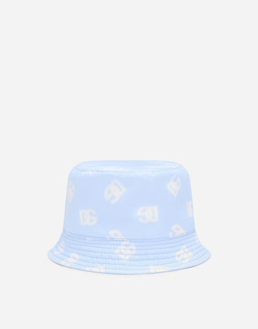 Dolce & Gabbana Nylon bucket hat with all-over logo print Multicolor LNJA88II7HQ