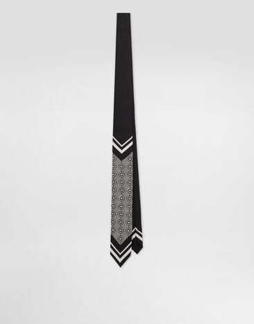 Dolce & Gabbana Micro-design and logo twill print Multicolor GT149EG0WV5