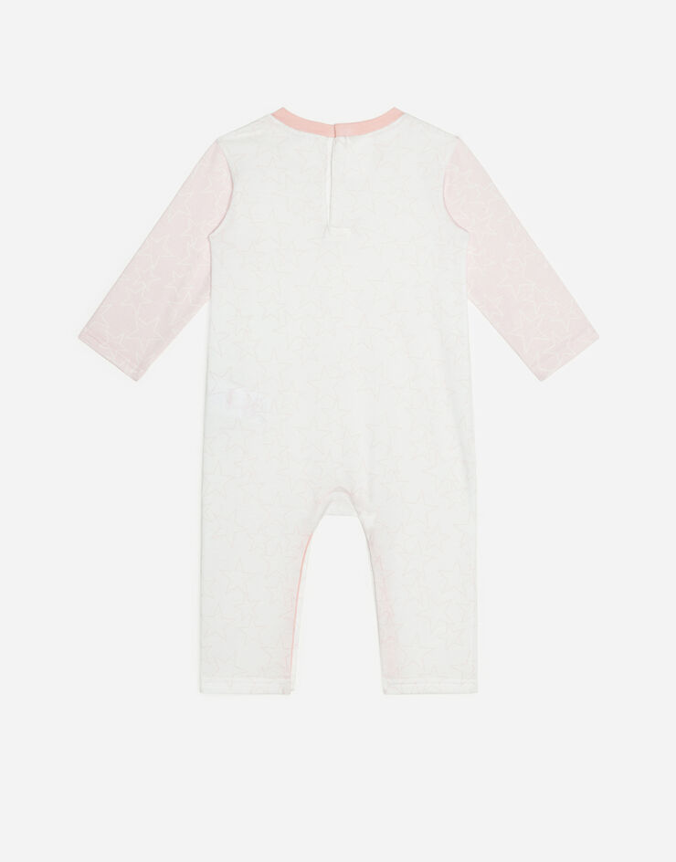 Dolce & Gabbana Jersey tracksuit with star print and pink bottom PINK L1JO1MG7VVG