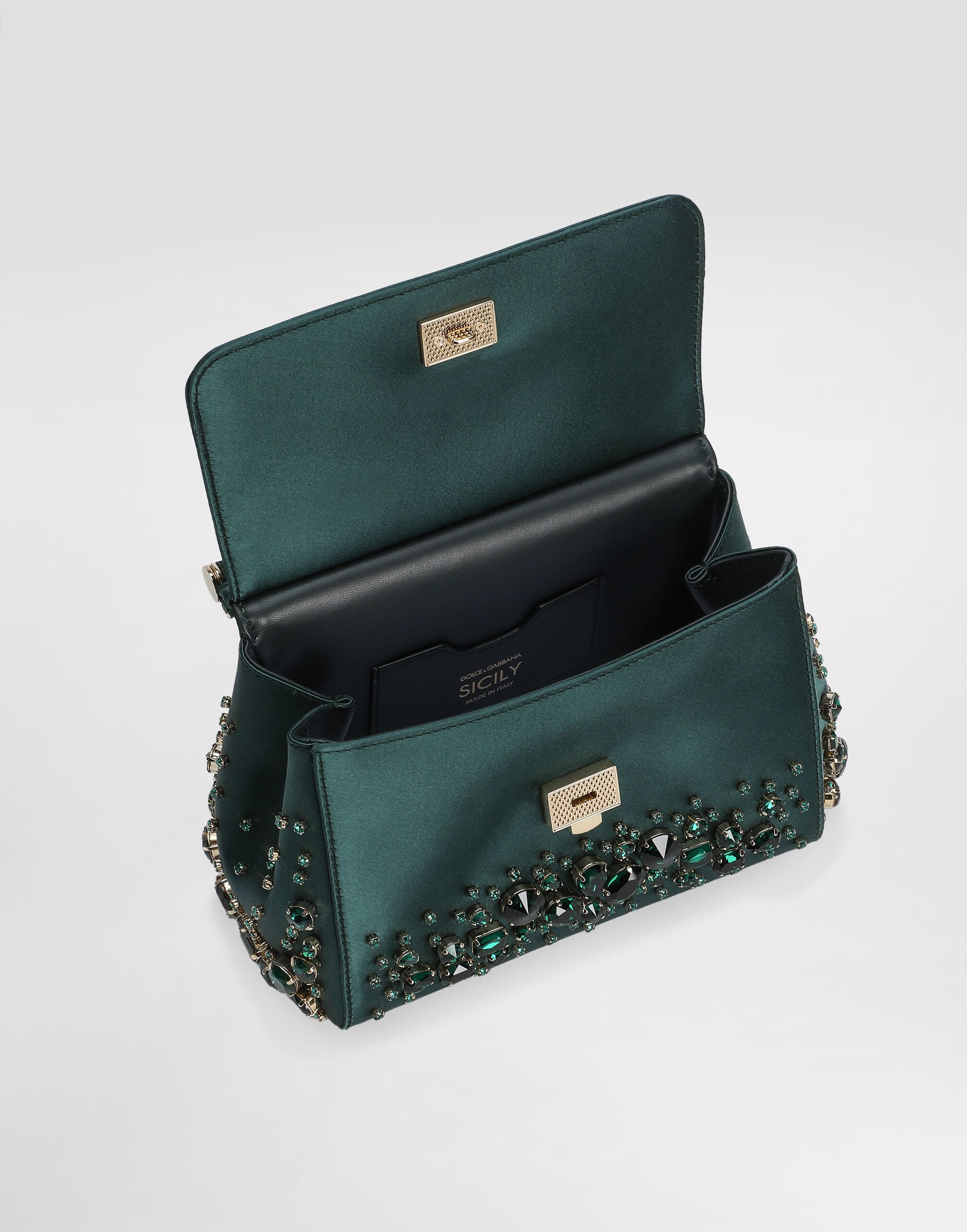 Greenのウィメンズ SICILY ミディアム ハンドバッグ | Dolce&Gabbana®
