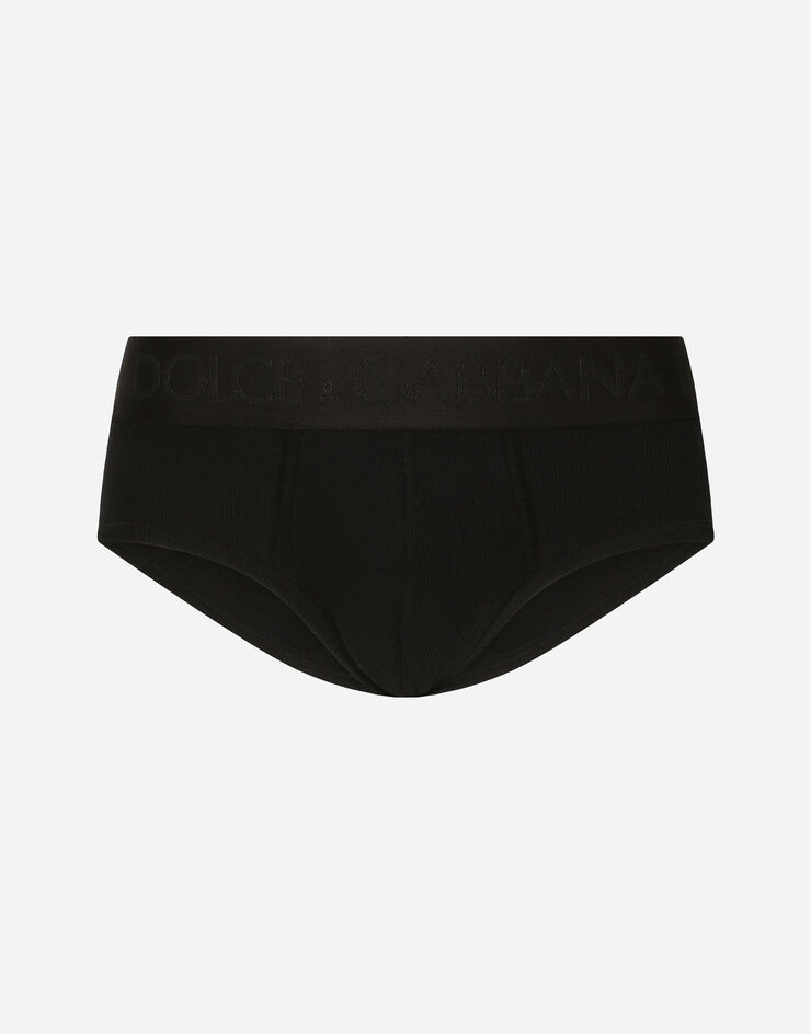 Dolce & Gabbana Ribbed cotton Brando briefs Black M3F23JOUAIJ