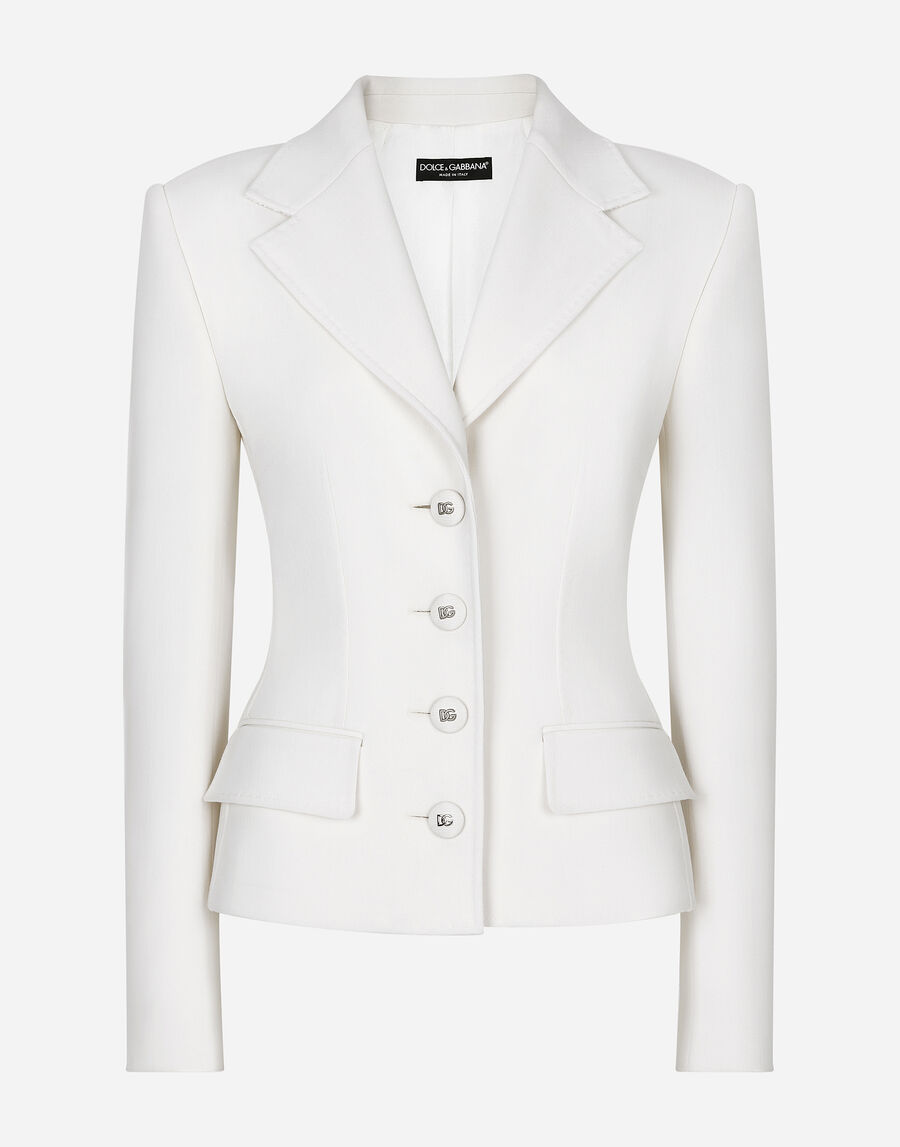 Single-breasted woolen jacket