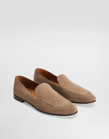 Dolce & Gabbana Slipper aus Spaltleder Brown A50716AT441