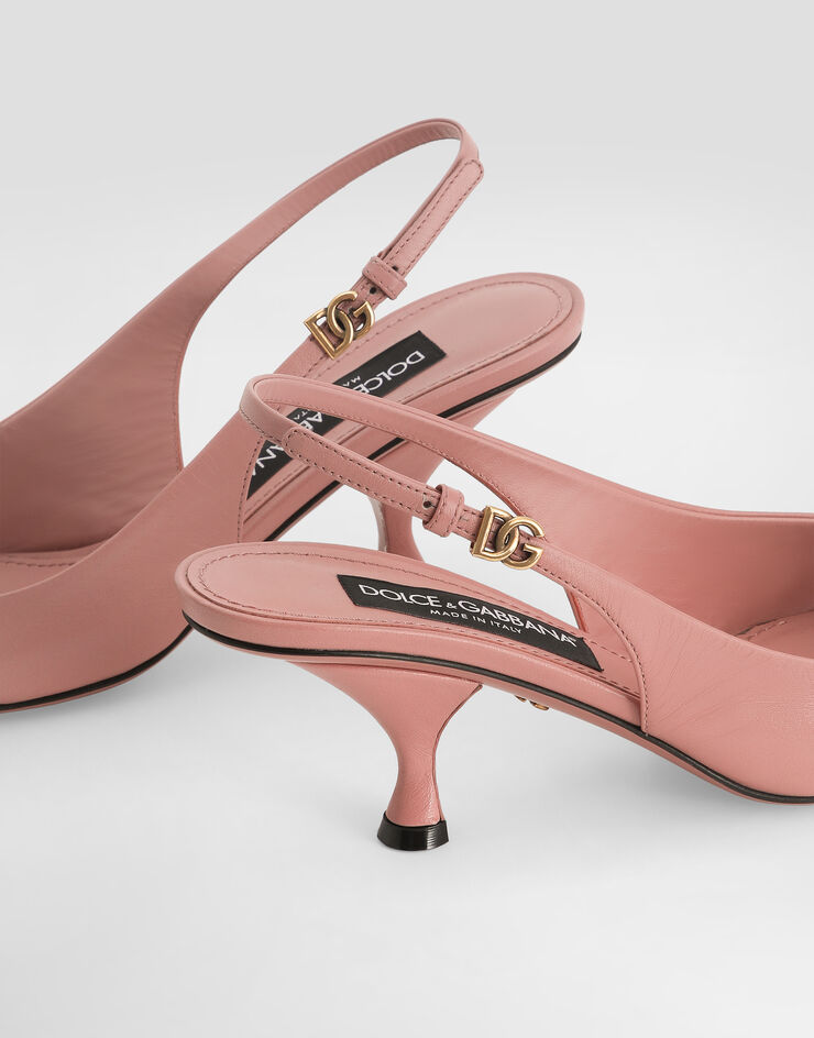 Dolce & Gabbana Lollo polished calfskin slingback Pink CG1007AP412