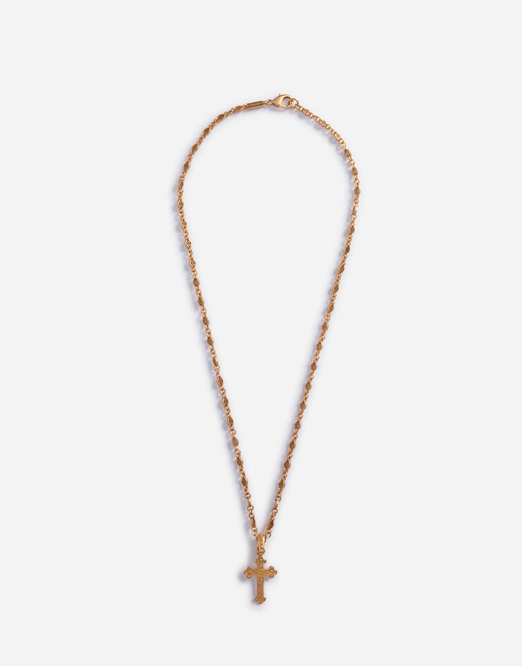 Dolce & Gabbana Ожерелье с крестом ЗОЛОТОЙ WNM3C3W1111