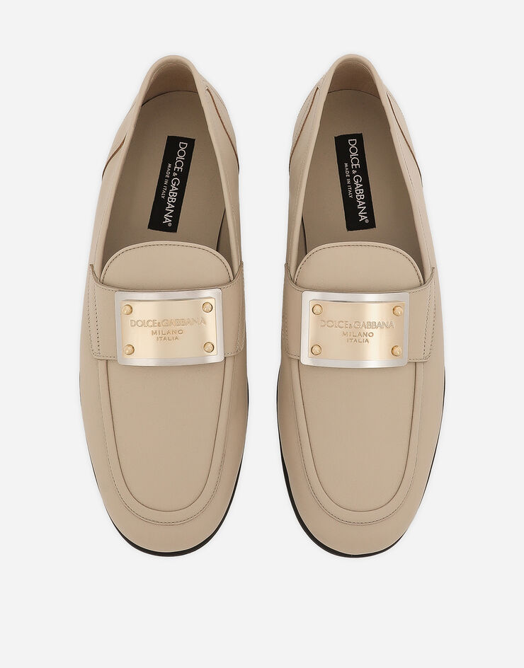Dolce&Gabbana Calfskin loafers Beige A50483AE102
