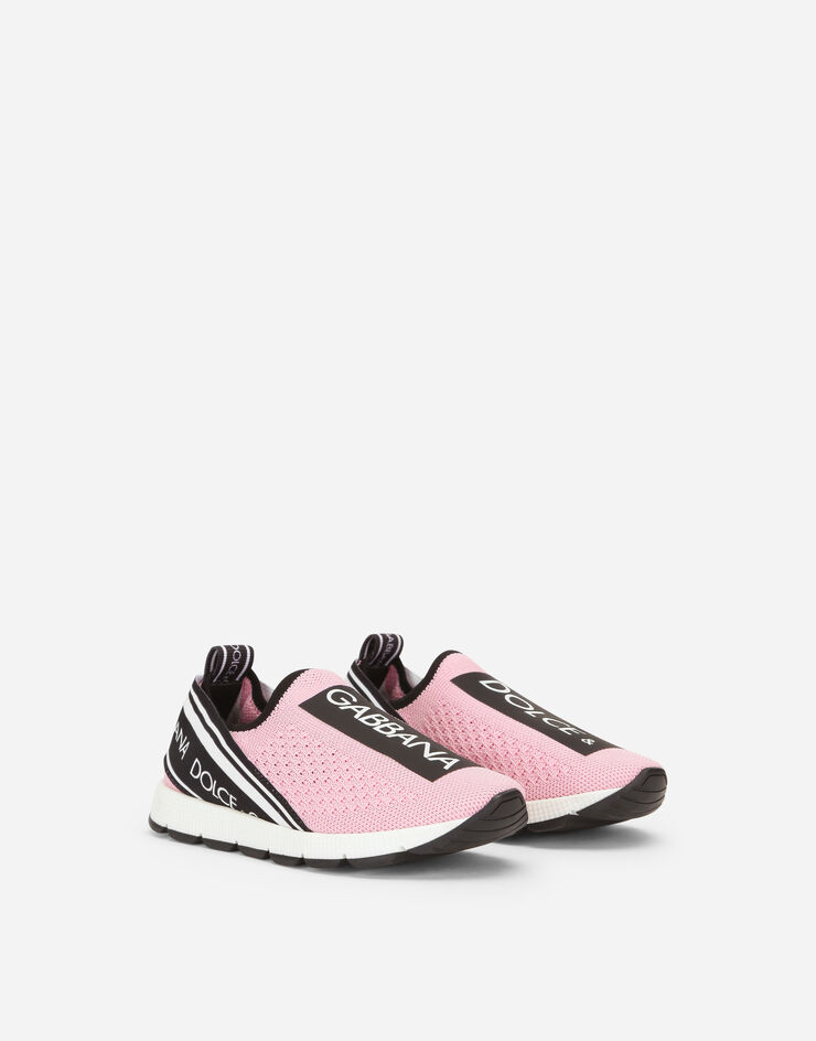 Dolce&Gabbana Sorrento slip-on sneakers with logo tape Pink D10723AH677