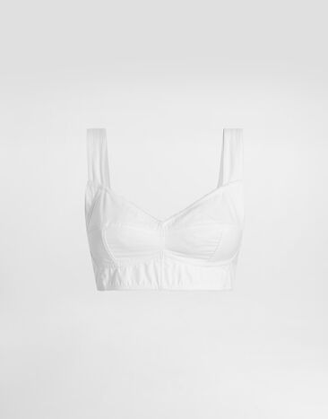 Dolce & Gabbana Cotton bralette top White F7Y28TFU61A