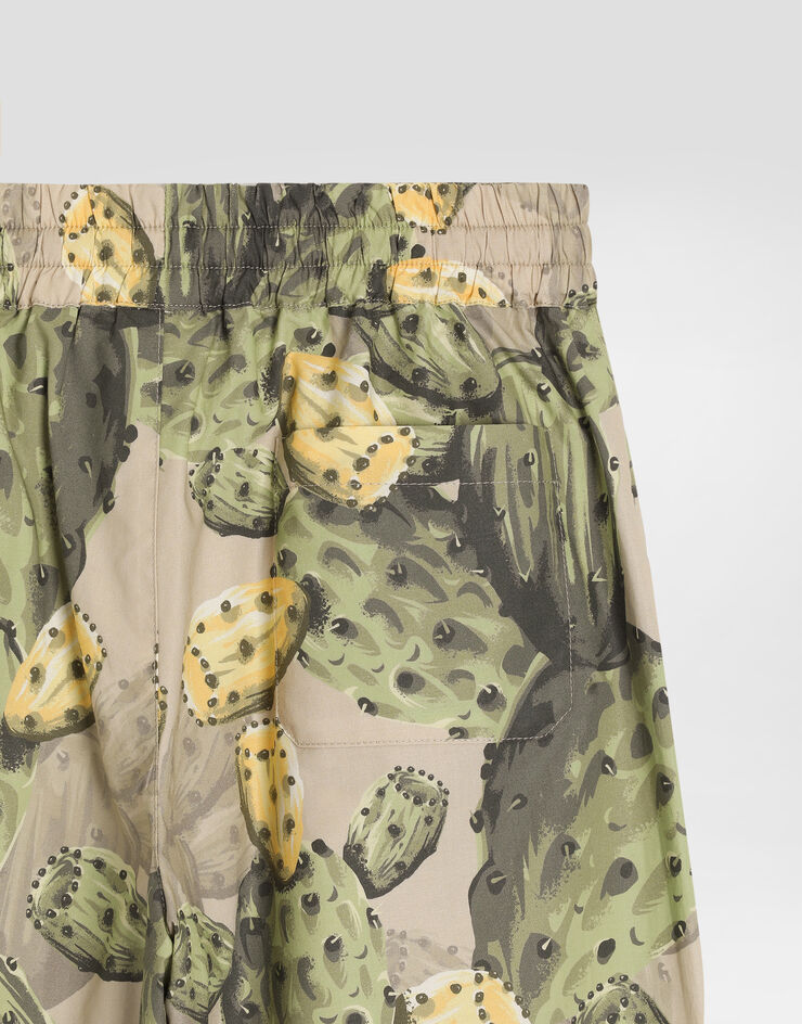 Dolce & Gabbana Cactus-print poplin bermuda shorts Multicolor L43Q54HS5UD