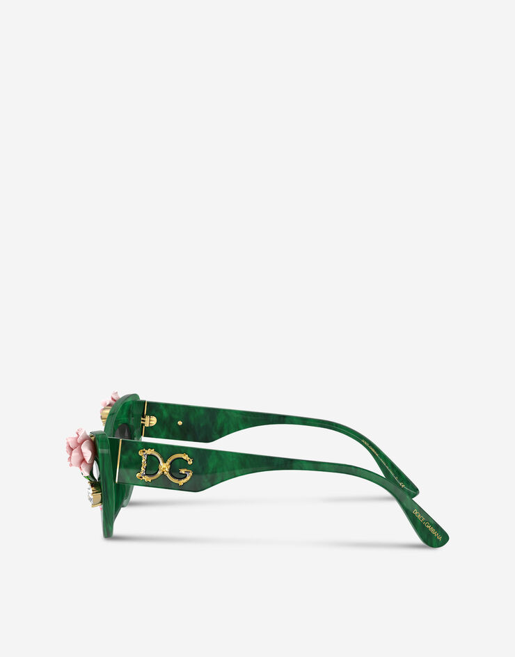 Dolce & Gabbana 트로피컬 로즈 선글라스 그린 VG436BVP08G