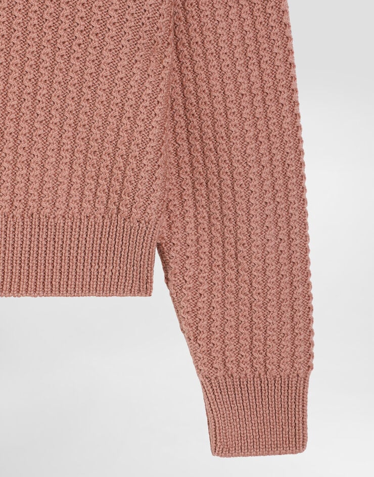 Dolce & Gabbana Cable-knit wool pullover Dolce & Gabbana Cable-knit wool pullover Pink L5KWK5JDVG2