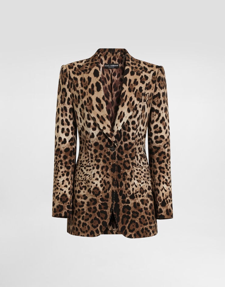 Dolce & Gabbana Turlington leo-print wool single-breasted jacket Dolce & Gabbana Turlington leo-print wool single-breasted jacket Print F29QGTFSBAV