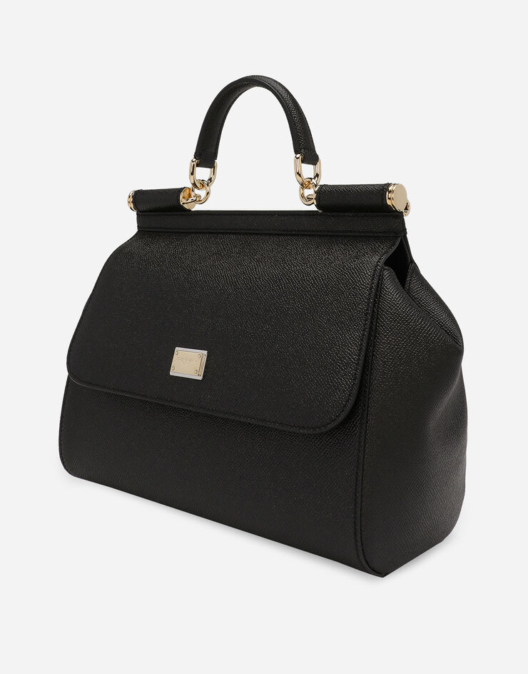 Dolce & Gabbana حقيبة يد Sicily كبيرة أسود BB6002A1001