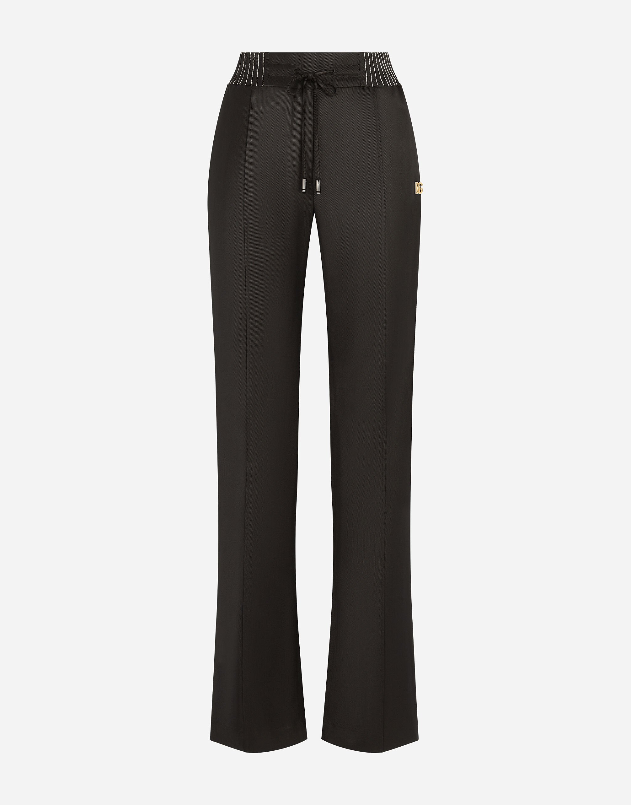 Dolce & Gabbana Twill palazzo pants Black F6R6MTFUGKG