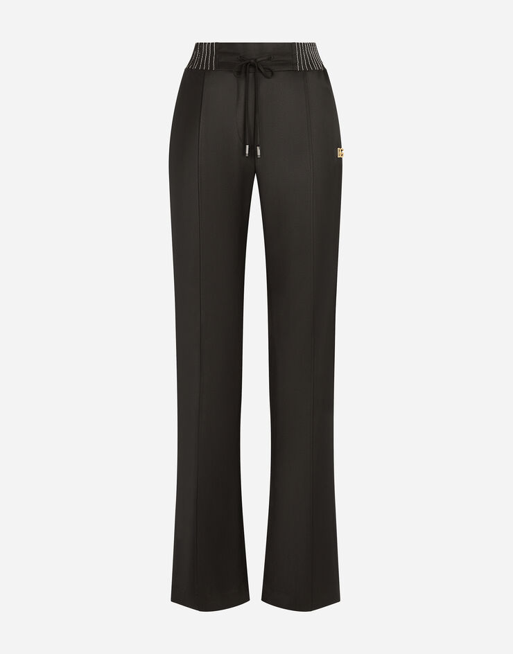 Dolce & Gabbana Pantalones Palazzo de sarga Black FTB7NTGDP69