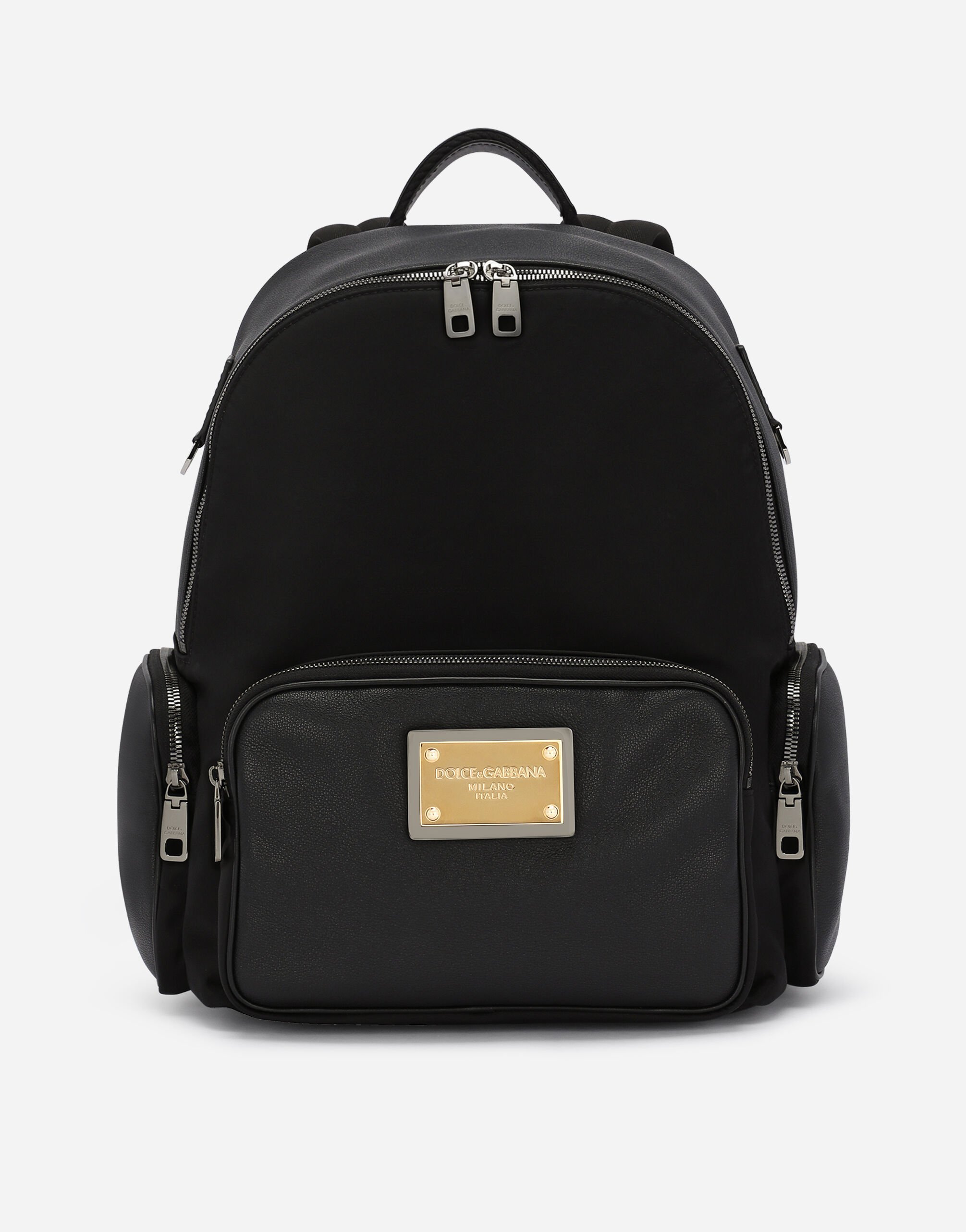 Dolce & Gabbana Nylon and grainy calfskin backpack Print BM2295AJ705