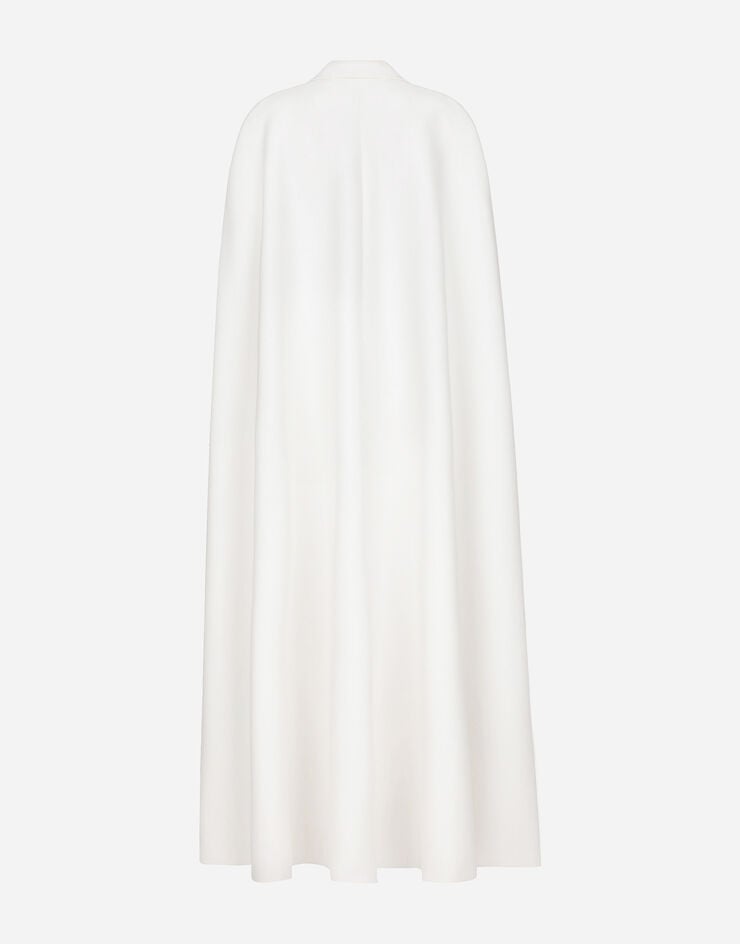 Dolce&Gabbana Double-breasted wool cape White F0W1PTFUBF1