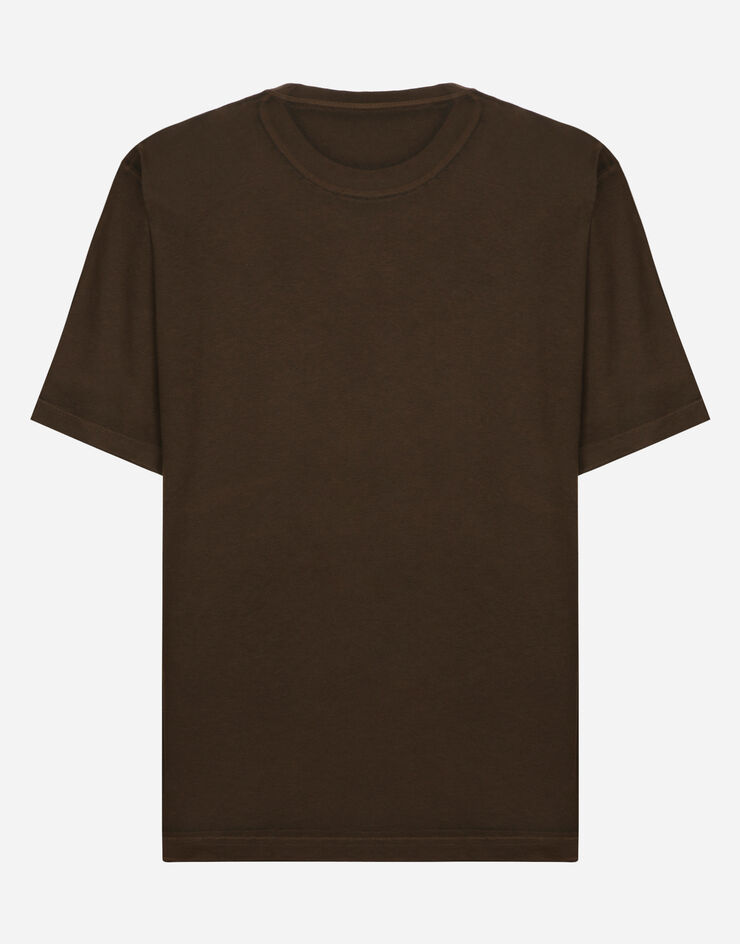 Dolce&Gabbana DG logo print cotton T-shirt Brown G8PN9TG7JJ8