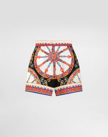 Dolce & Gabbana Carretto-print poplin shorts Multicolor FTBTPTGDDTE