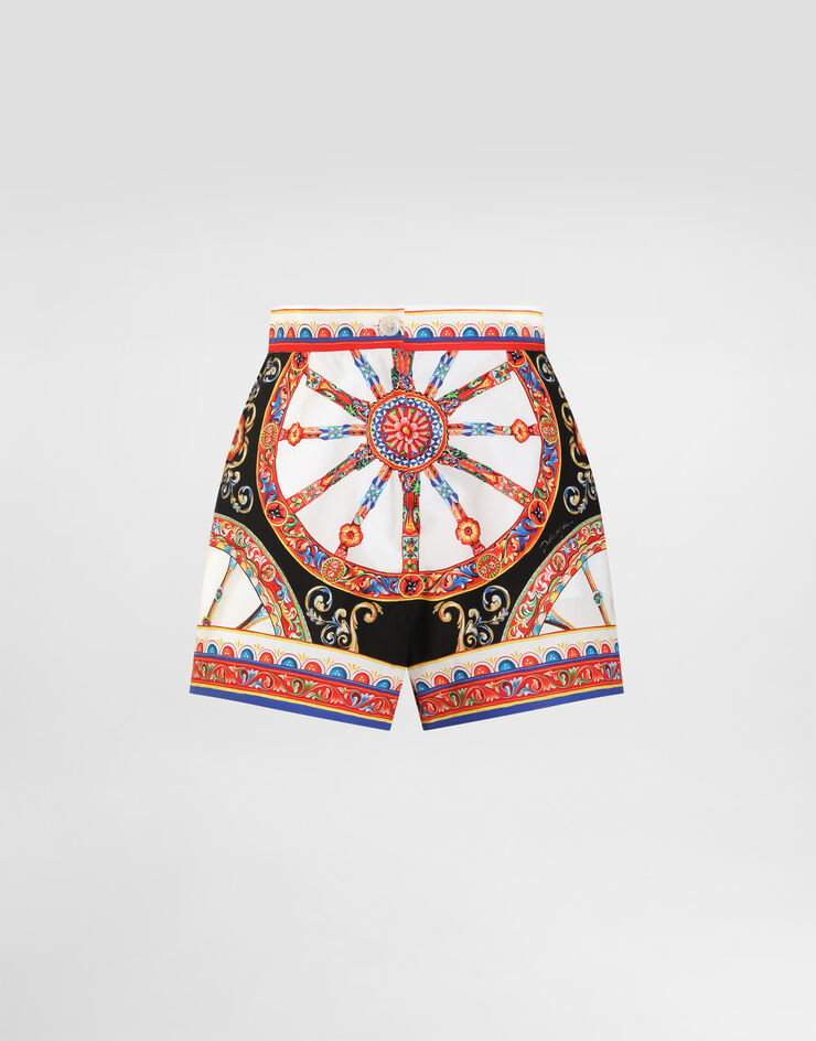 Dolce & Gabbana Carretto-print poplin shorts Multicolor FTBTPTGDDTE