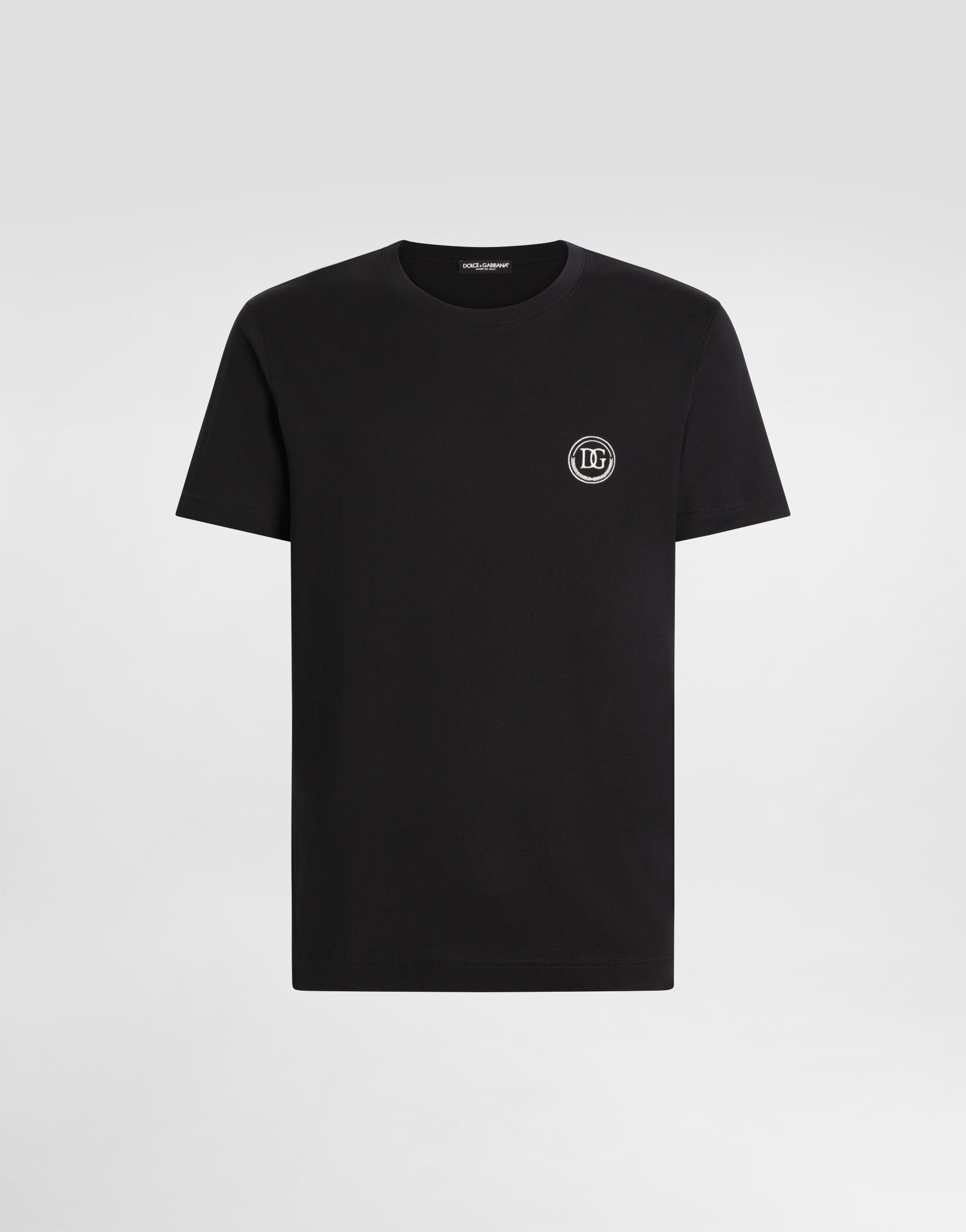 Short-sleeved T-shirt with DG embroidery in Blue for Men