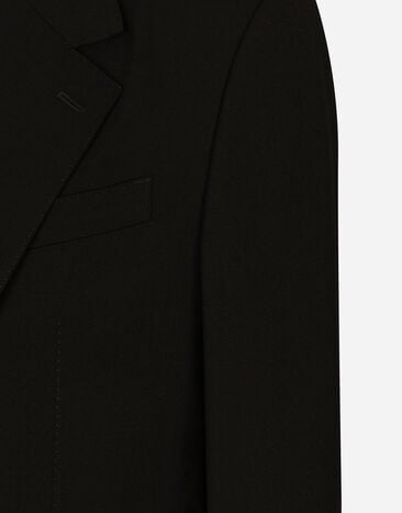 Dolce & Gabbana Wool twill double-breasted jacket Black G2UK7TFUBBQ