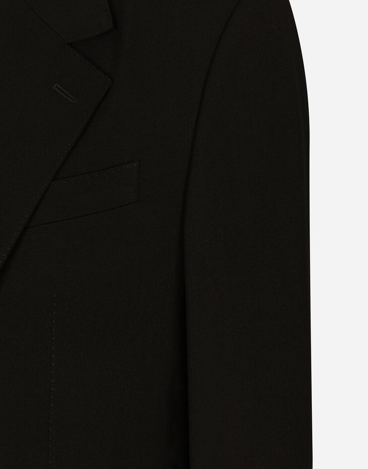 Dolce & Gabbana Wool twill double-breasted jacket Black G2UK7TFUBBQ