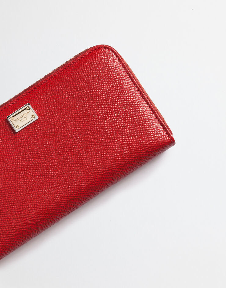 Dolce & Gabbana DAUPHINE LEATHER ZIP-AROUND WALLET ROJO BI0473A1001