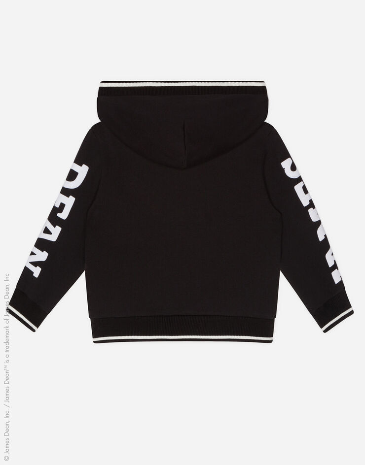 Dolce & Gabbana Jersey hoodie with james dean print グレー L4JW7EG7VSI