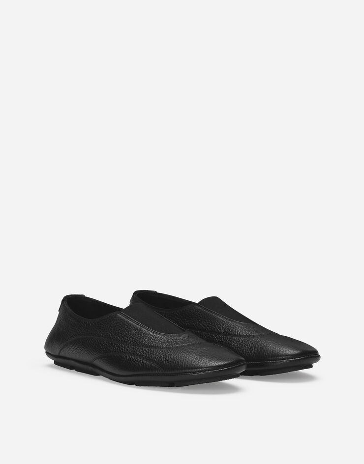 Dolce & Gabbana Slippers en cuir de cerf Noir A50608A8034