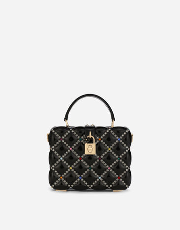 Dolce&Gabbana Resin Dolce Box bag with rhinestones Gold BB7567AY828